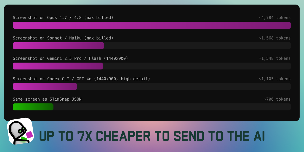 SlimSnap – Turn a screenshot into JSON your AI coding agent can read visual 4