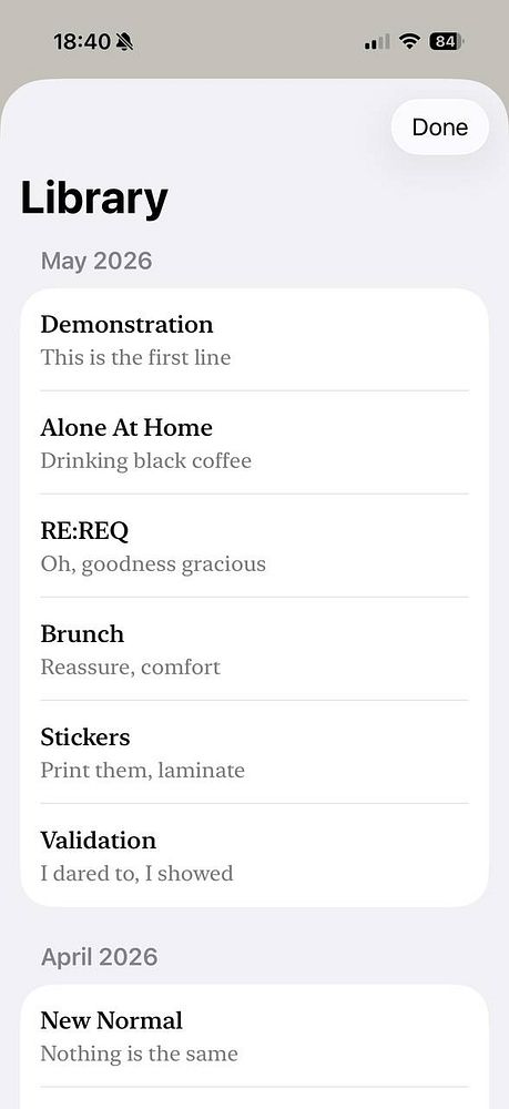 Screenshot of a Haiku app interface with a Polish vibe code and user task description.