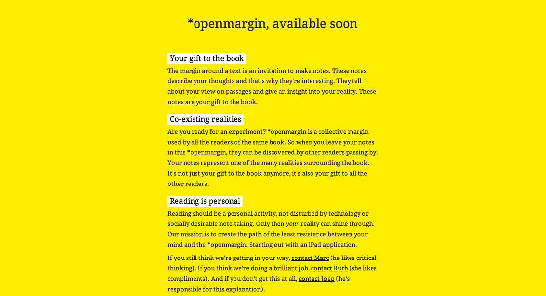 *openmargin