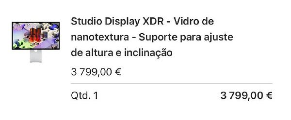 Product page of Apple Studio Display on Apple website showing various features and specifications.