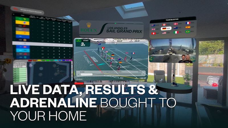 Screenshot of SailGP RaceScape XR