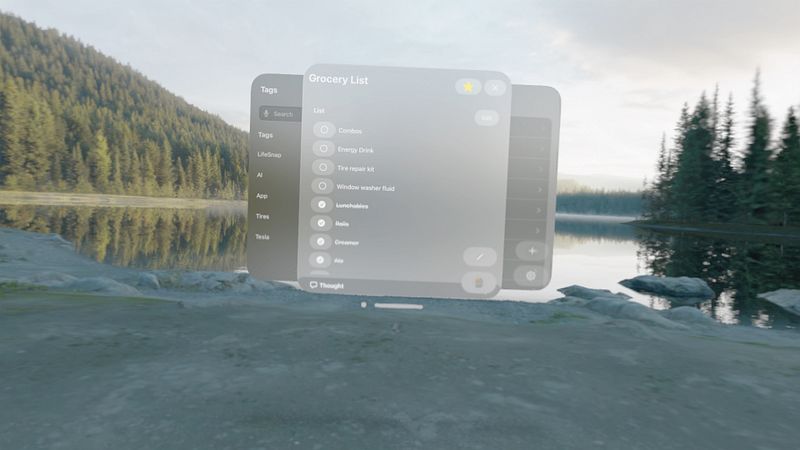 Screenshot of Quick Capture: LifeSnap Notes