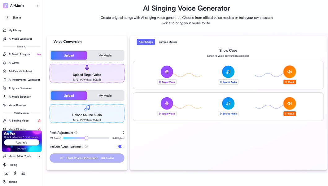 AirMusic: Generate realistic music and vocals with AI | BetaList