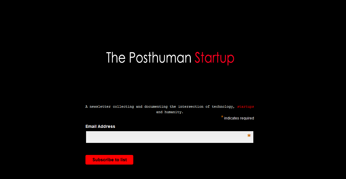 The Posthuman Startup