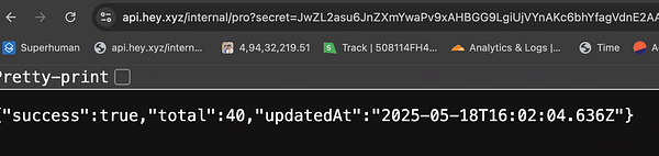 The image displays a JSON response from a web API endpoint.