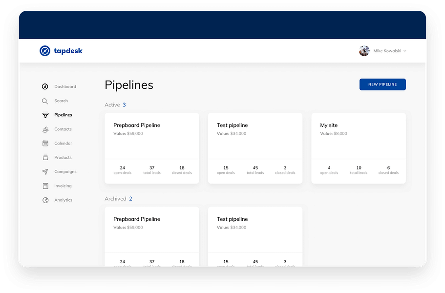 Tapdesk CRM