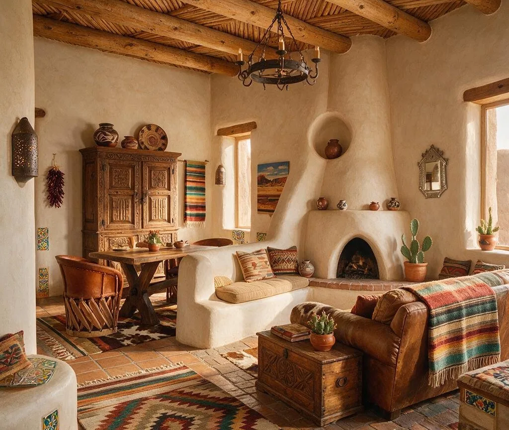 A living room in the Southwestern style