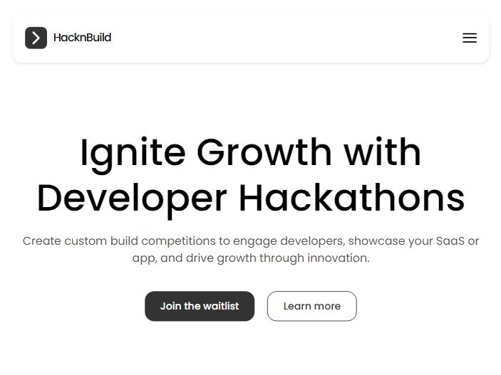 HacknBuild: Ignite Growth with Developer Hackathons | BetaList