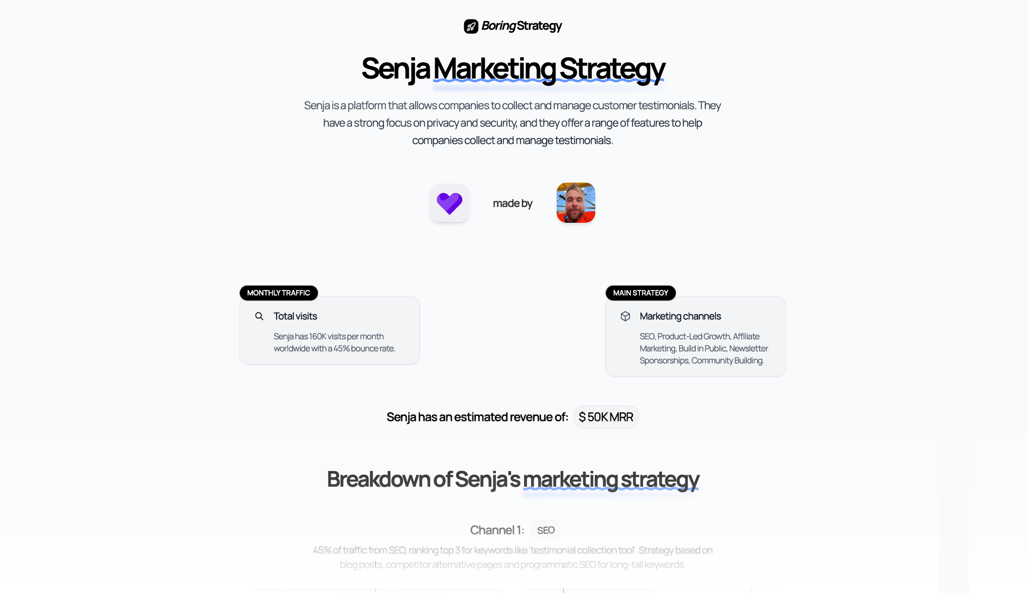 Boring Strategy