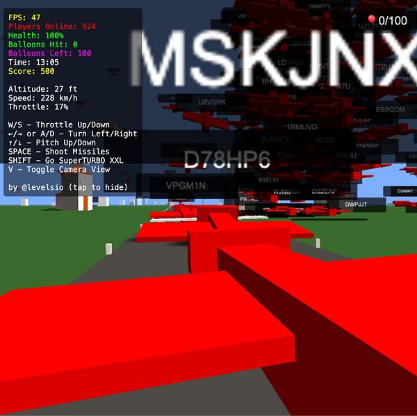 The image displays a gaming interface with a flight simulation environment featuring red planes and various HUD elements.