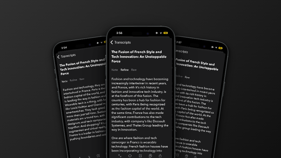 Audio Writer: Transcribe voice to text coherently