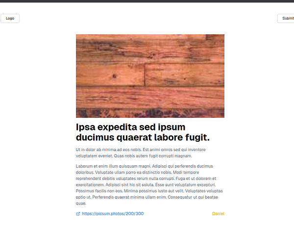 A simple directory page featuring a logo, an image, and descriptive text.