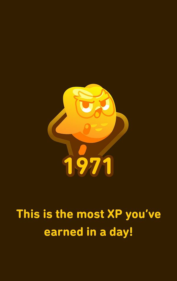 A vibrant graphic displaying a character and an XP achievement notification.