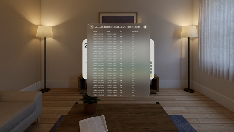 Screenshot of CIDR Calc