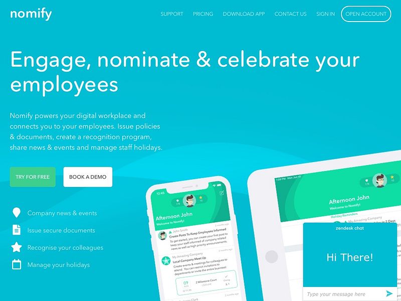 Nomify - The Employee Engagement App