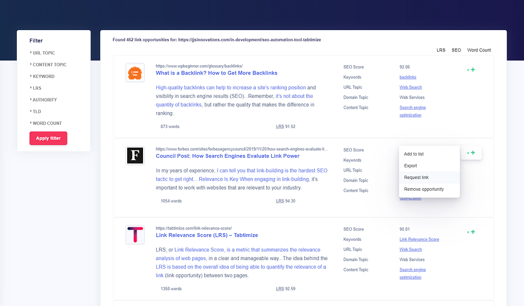 Tabtimize