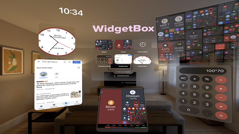 Screenshot of Widget Box - Vision Widgets