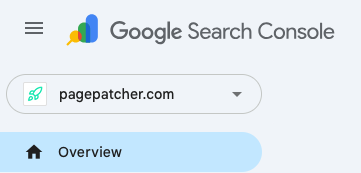 The image displays the Google Search Console interface with a focus on the 'pagepatcher.com' property.