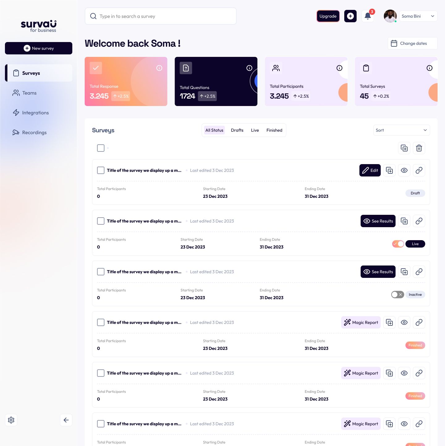 Survaii: AI-powered survey tool that creates surveys and | BetaList