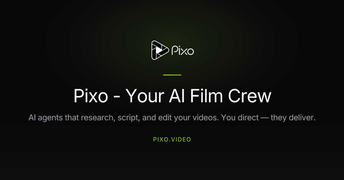 Pixo: Your personal AI agent for long-form video creation | BetaList