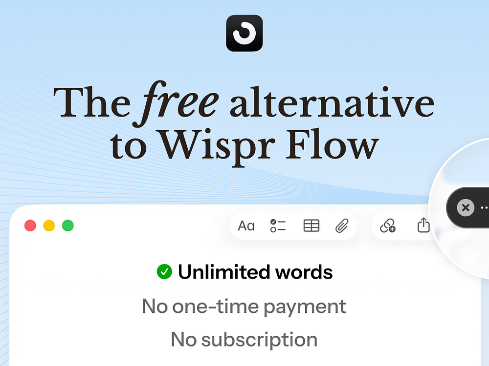 Onit Dictate – Wispr Flow alternative that's free and runs locally