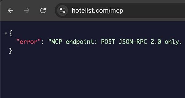 Diagram outlining the MCP Hotelist Server, MCP API Gateway, Worker Pool, Redis Cluster, and Data Throttler components interconnected within a system.