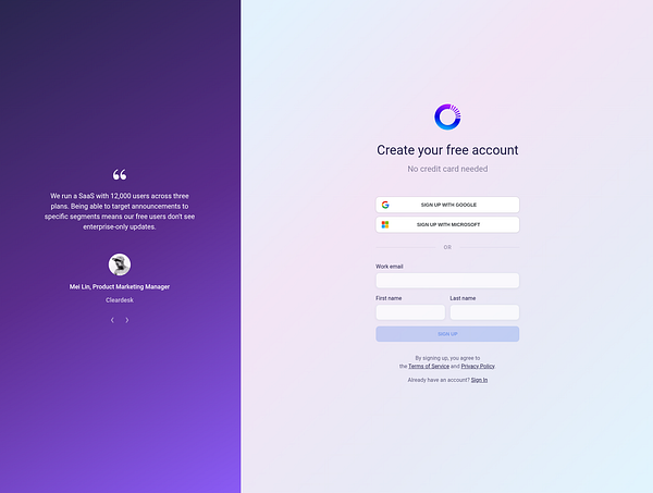 Modernized Noticeable dashboard design showcasing user activity and feedback metrics in a sleek, dark-themed interface.
