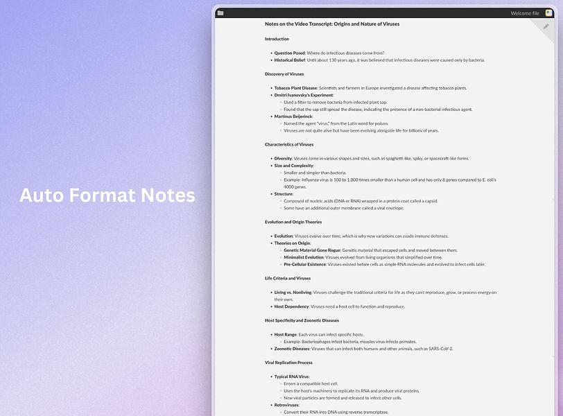 YT Notes