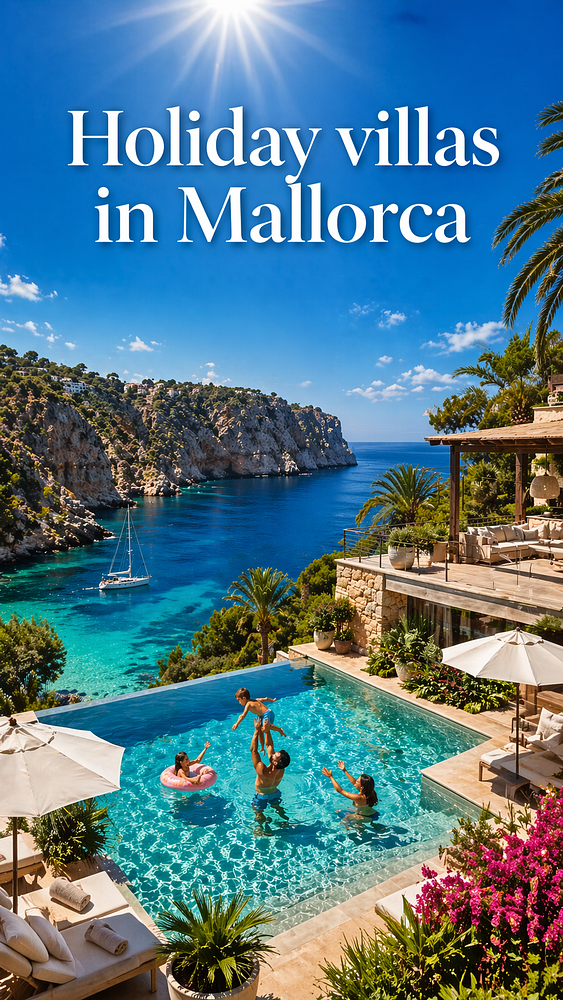 Screenshot of a mobile chat interface showing a conversation with an AI assistant and prompts for generating property listing content.