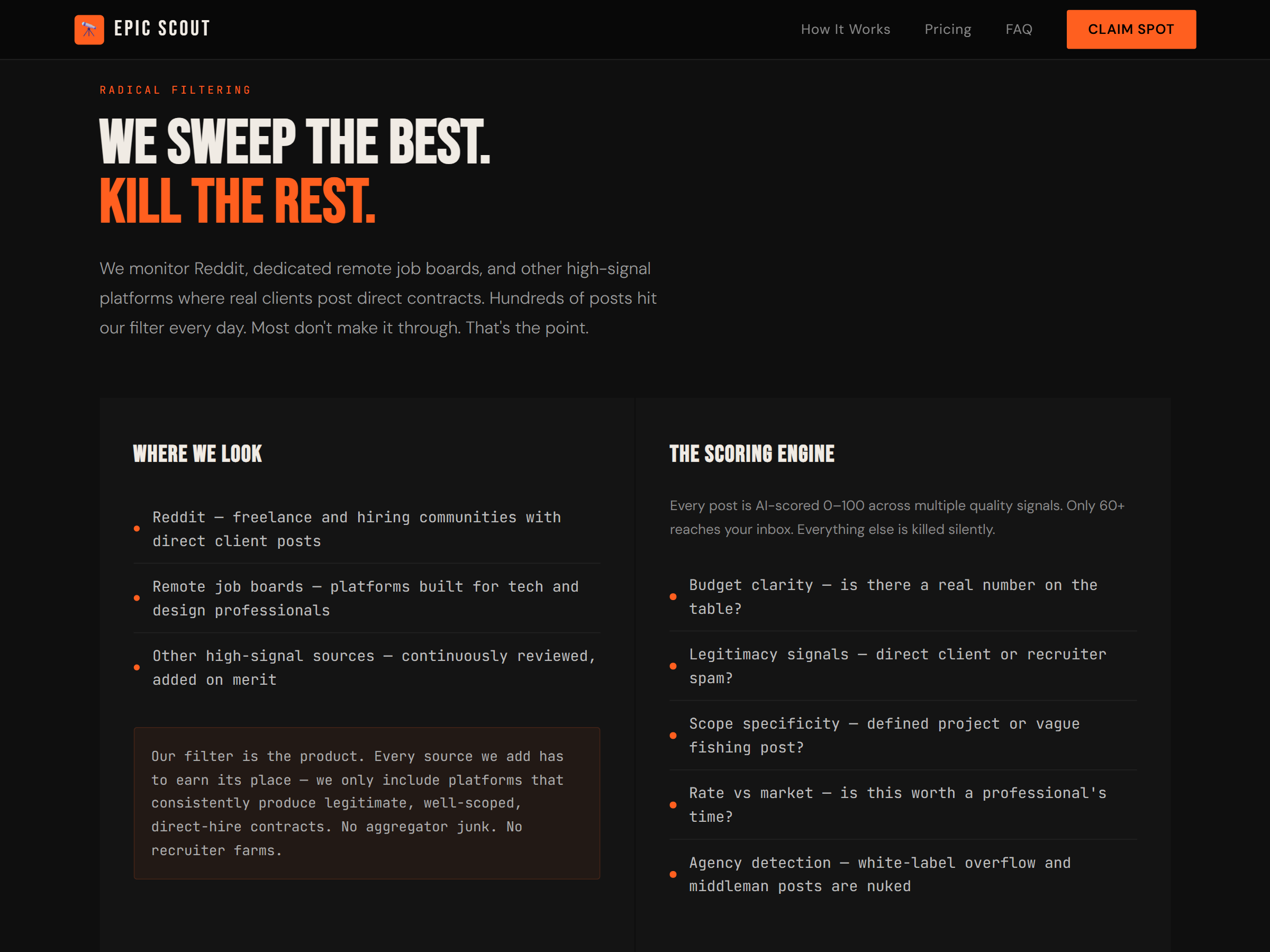 Epic Scout: AI-filtered freelance contracts for developers | BetaList