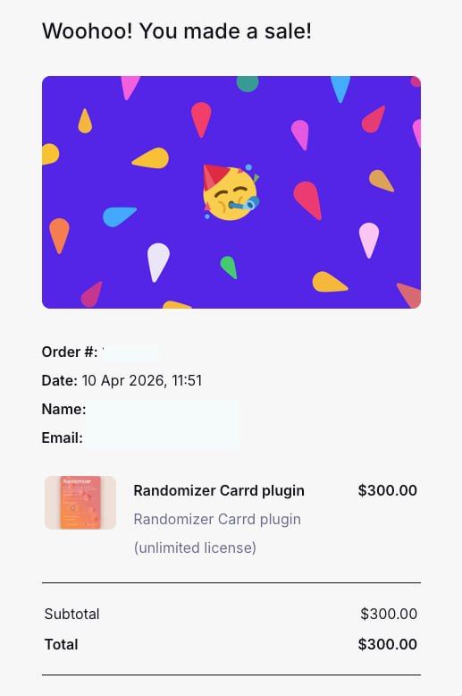 Screenshot of a GitHub repository page for a Carrd randomizer plugin with code files listed and README details.