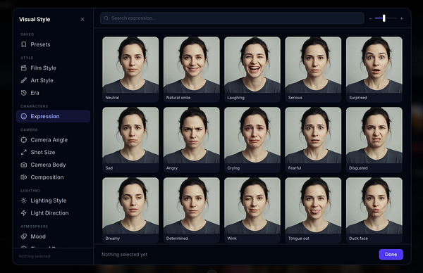Illustrations showcasing different visual style modifiers applied to a cartoonish black-and-white ghost character in six variations.