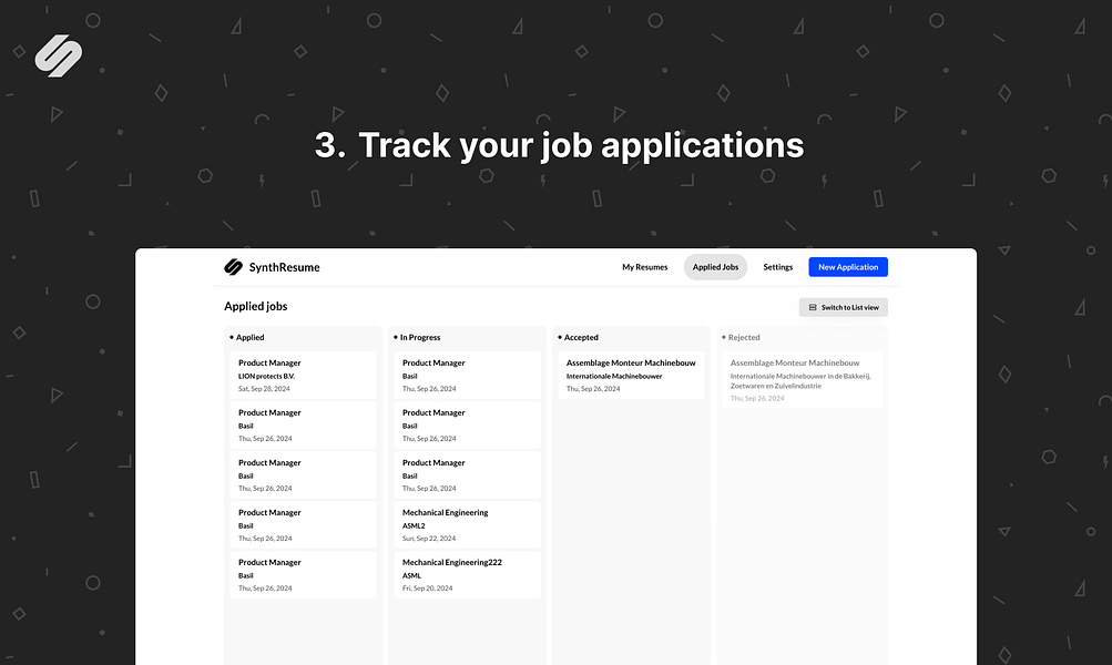 Synth Resume