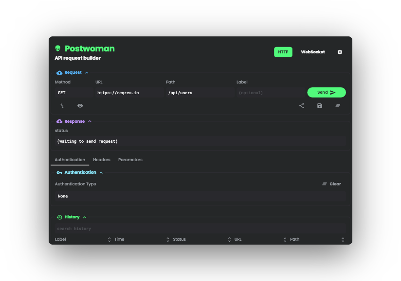 Postwoman - API request builder