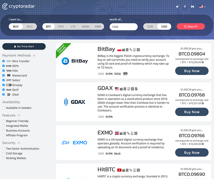 Cryptoradar