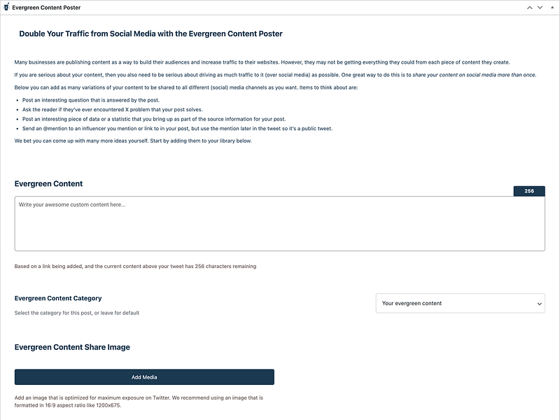 Evergreen Content Poster