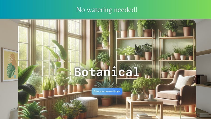 Screenshot of Botanical for VisionOS