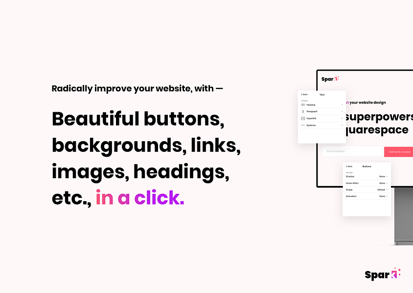 Spark Squarespace plugin Get superpowers in Squarespace BetaList
