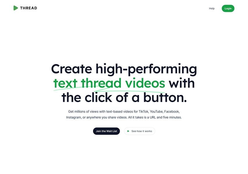 Thread Generate Unlimited Social Video Content From Reddit Betalist 9259