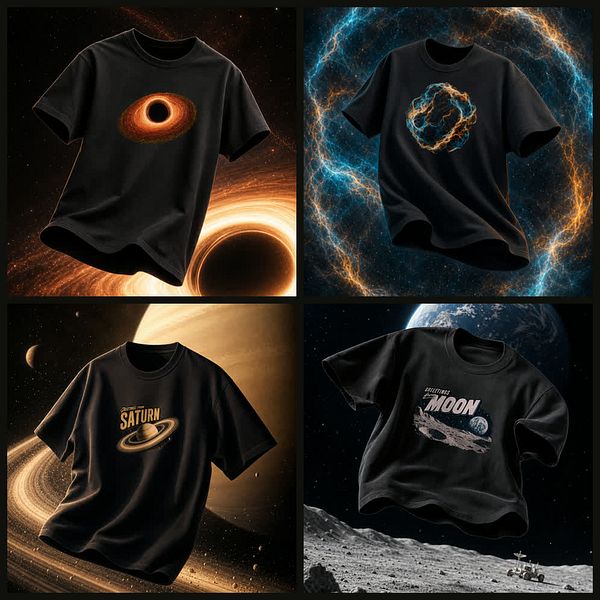 A promotional poster for SpaceSim merchandise featuring a spaceship and the phrase 'The best way to fly'.