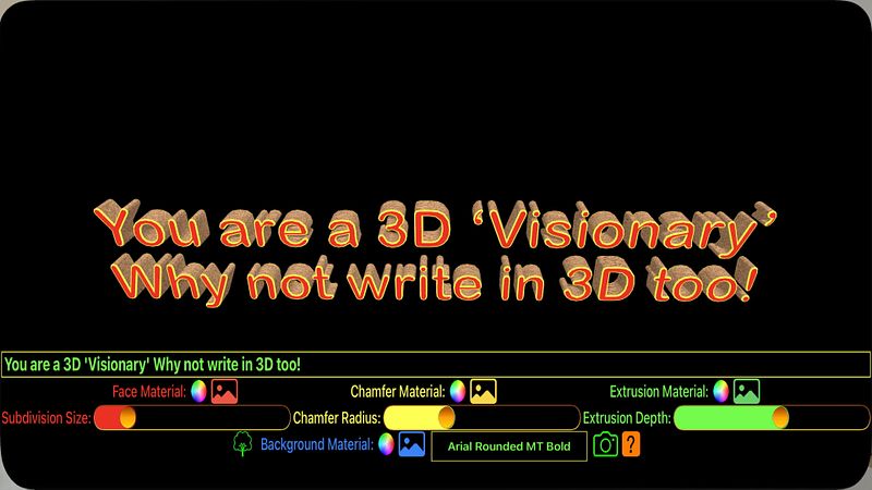 Screenshot of 3D Text Viewer