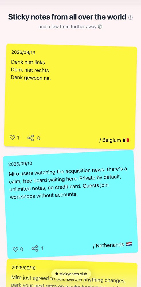 A colorful grid of sticky notes in various languages representing multiple countries.