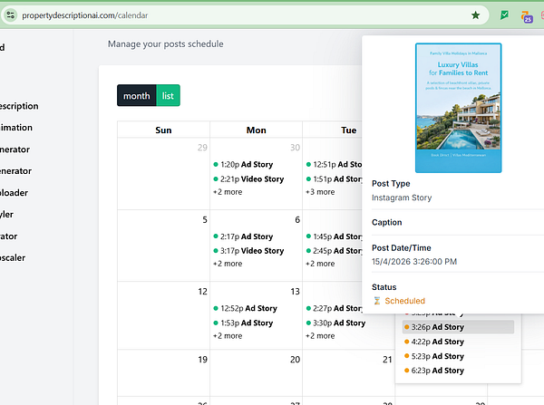 Top-down view of a Mediterranean-style villa with a large swimming pool, garden, and outdoor seating area.