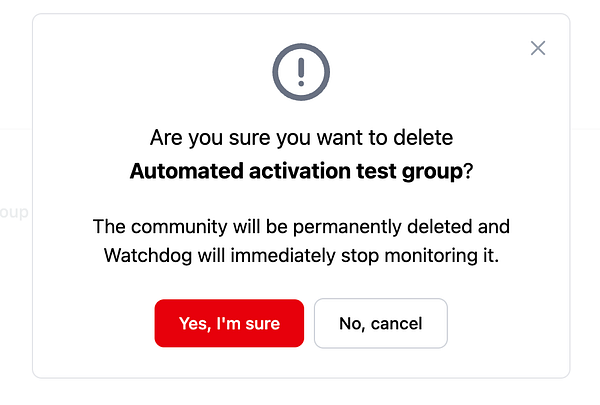 Dashboard interface of a community management platform showing various community cards and navigation options.