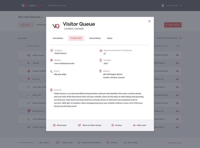 Visitor Queue