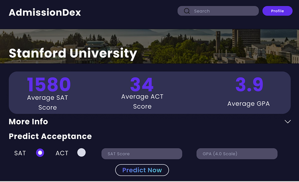 AdmissionDex