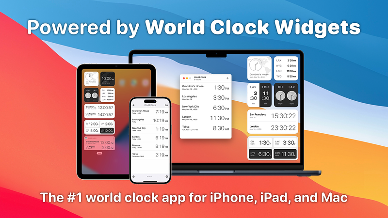 Screenshot of Clocks by World Clock Widgets