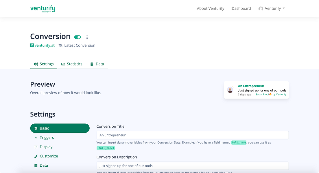 Venturify Social Proof