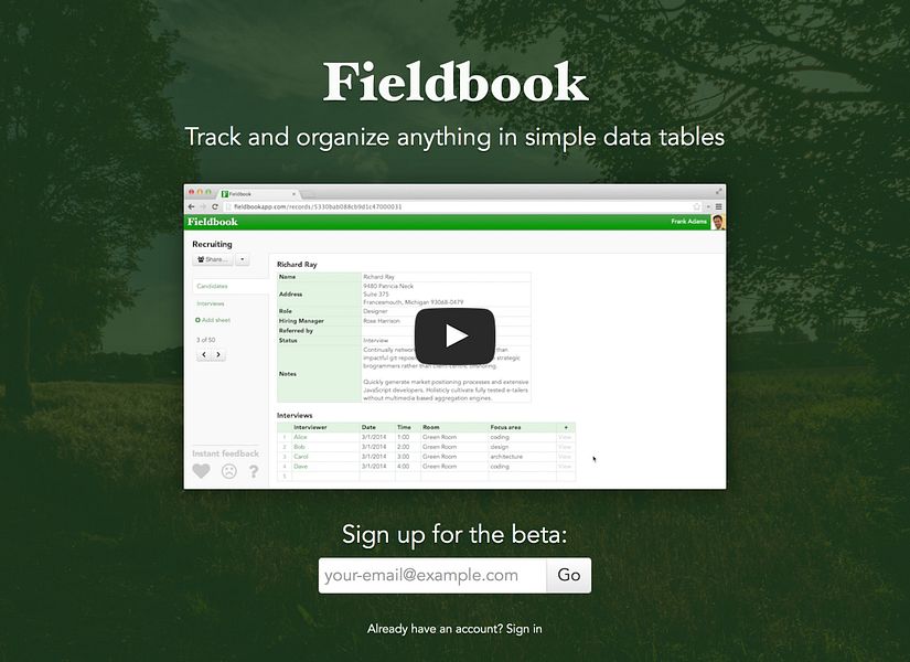 Fieldbook