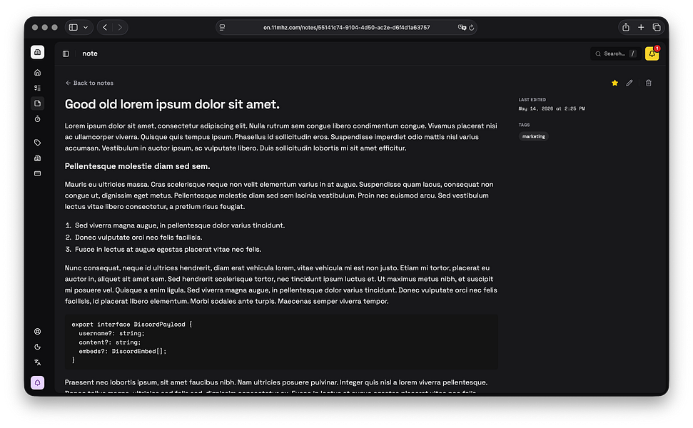 11MHz – Manage tasks and notes with privacy by design visual 4